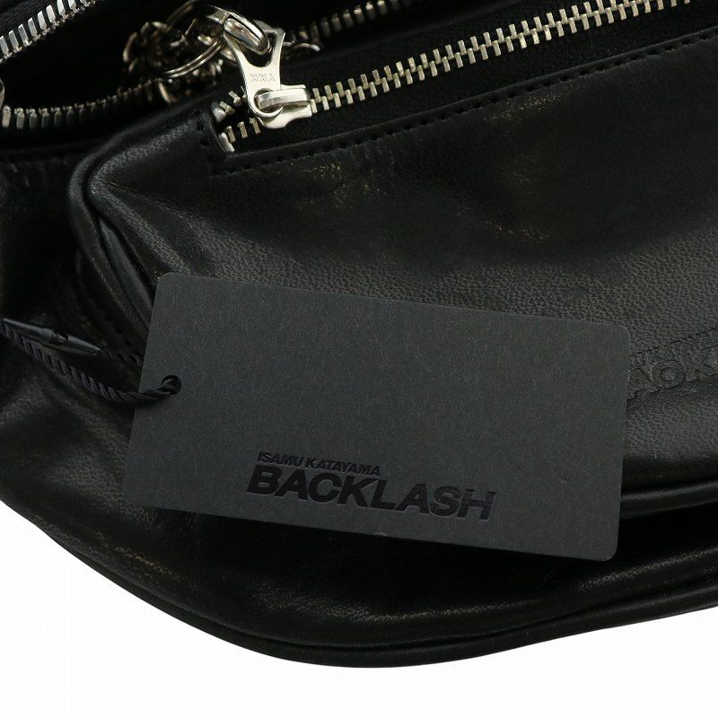 イサムカタヤマ バックラッシュ レザーウエストバッグ ISAMU KATAYAMA BACKLASH - Double Shoulder Waste Bag
