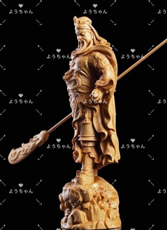 柘植材 仏教美術 木彫仏像 三国志 関羽様 柘植材 仏教美術 木彫仏像 三国志 関羽様