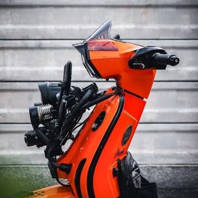 PO ランブレッタ V125 V200 G350 スモールバイザー 受注製造