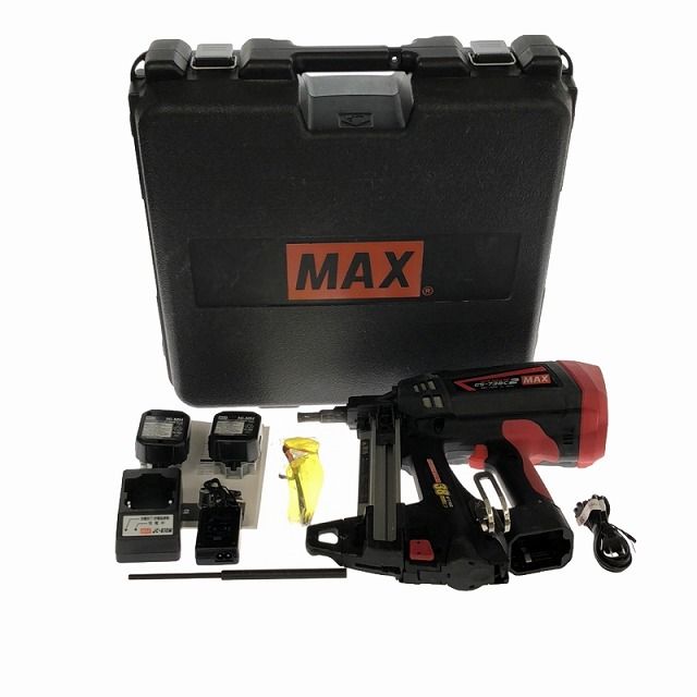 MAX マックス充電器充電池2個ケース付コードレス式ガスネイラGS MAX マックス充電器充電池2個ケース付コードレス式ガスネイラGS
