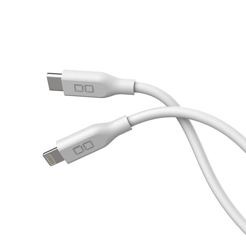 【新着商品】CIO 柔らかいシリコンケーブル CIO-SL30000-CL USB-C u0026 ライトニング(Lightning) 充電ケーブル タイプC(Type-C) PD 急速 絡まない 30000回折り曲げ対応 (2m， ホワイト) 1