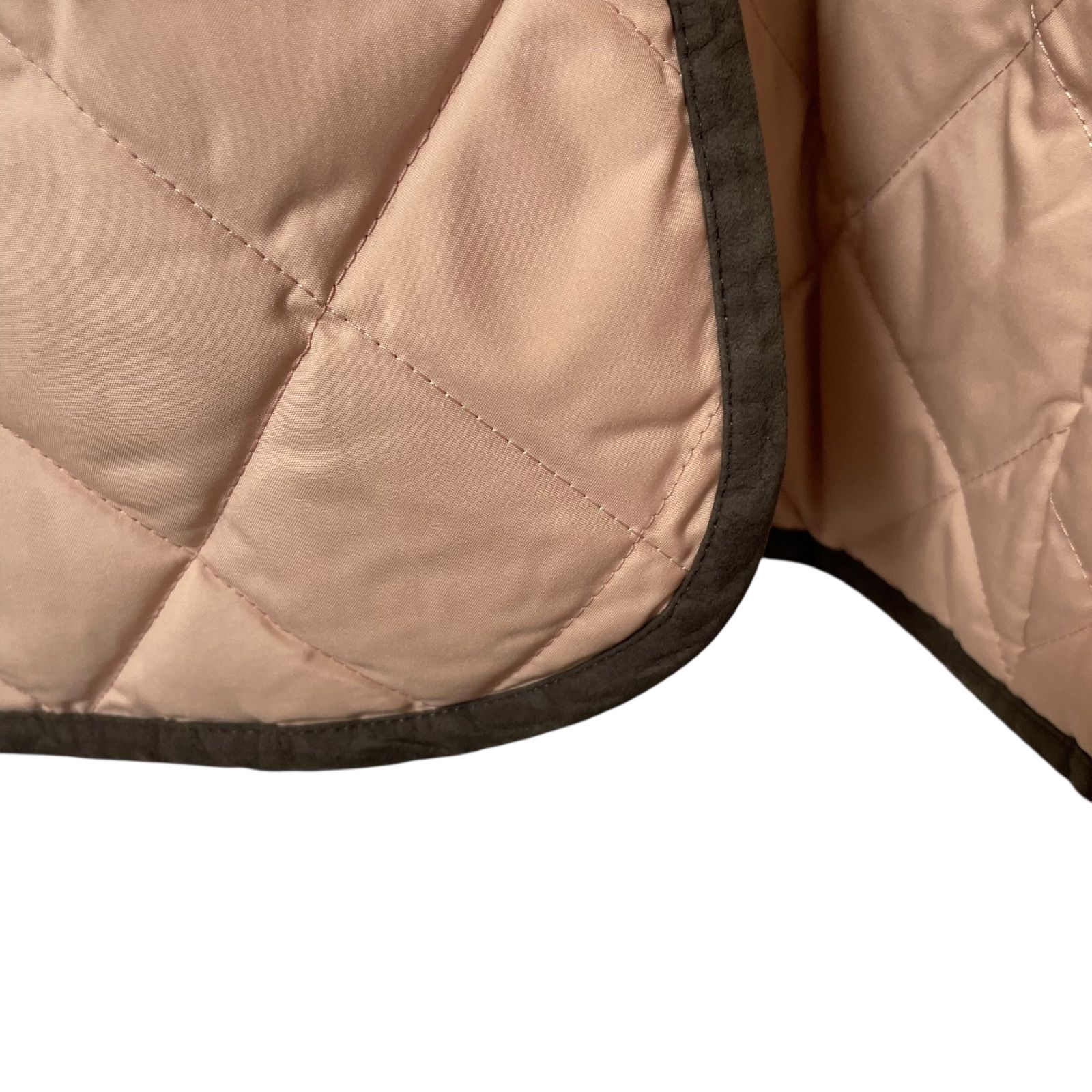 Z1513 Leilian レリアン キルティングダウンジャケット ピンクベージュ