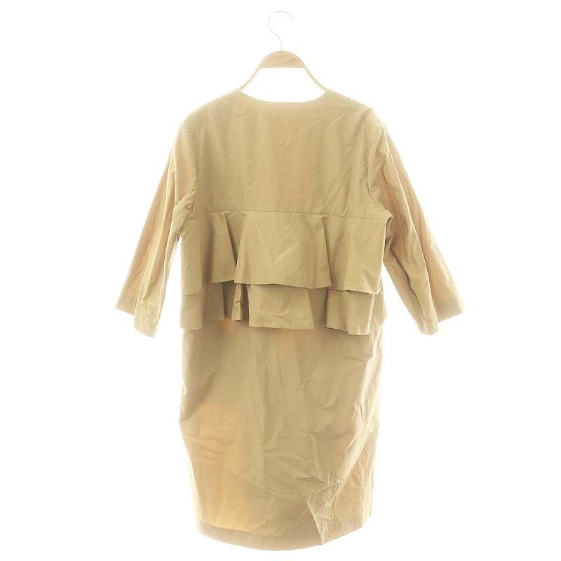 yori ヨリ ダブルフレアスプリング コート ベージュ