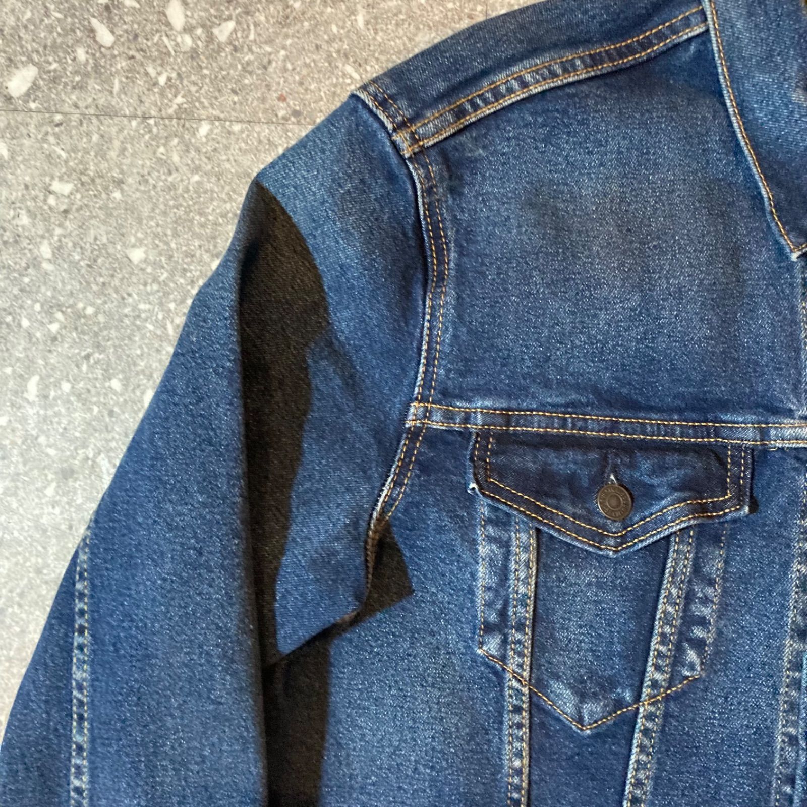 Levis denim jacket stretch denim indigo size L リーバイス デニム ジャケットGジャン ストレッチデニム Lサイズ D607 KANDAIZUMI_COM
