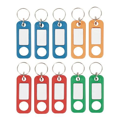 (まとめ）生活用品・家電 防犯用品 キーボックス カール事務器 キーホルダー 色込１０個 ●キーホルダー窓枠寸法：縦２２×横１３ｍｍ ＡＢＳ KT-10 4971760002268 1Ｐ【×20セット】