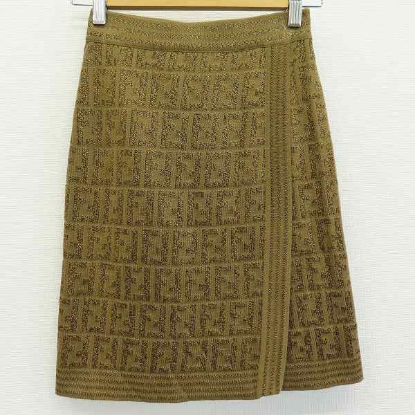 フェンディ FENDI スカート 巻きスカート風 総ロゴ a964495