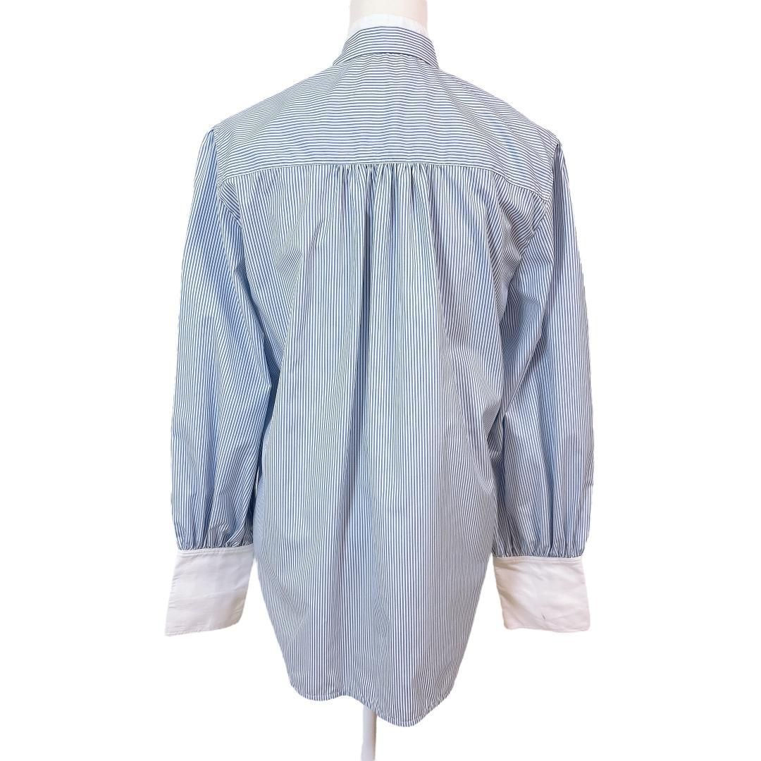 ユードンチョイ 長袖ブラウス シャツ リボンタイ IT42 ストライプ WWW_MORNINGWALKER_COM