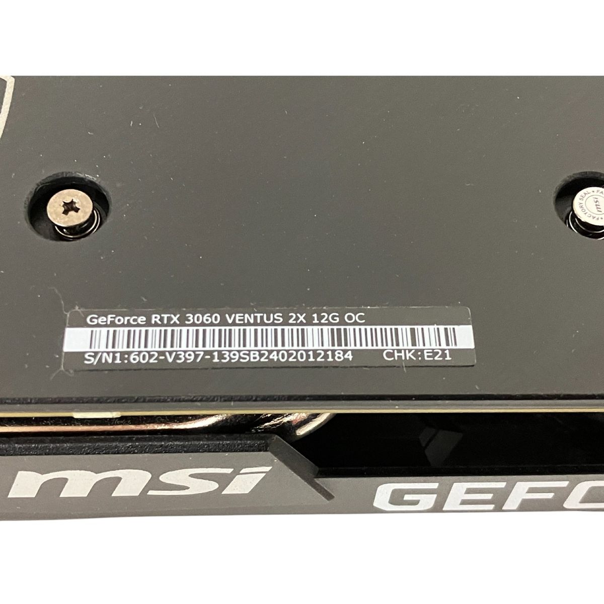 MSI GeForce RTX 3060 VENTUS 2X ジャンク品 GeForce GTX 3060 VENTUS 2X 12G OC ジャンク品｜Yahoo!フリマ