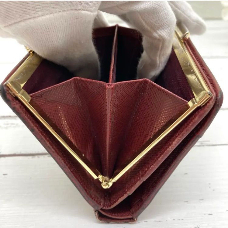 BURBERRY バーバリー 長財布 がま口 レッド Burberry バーバリー 長