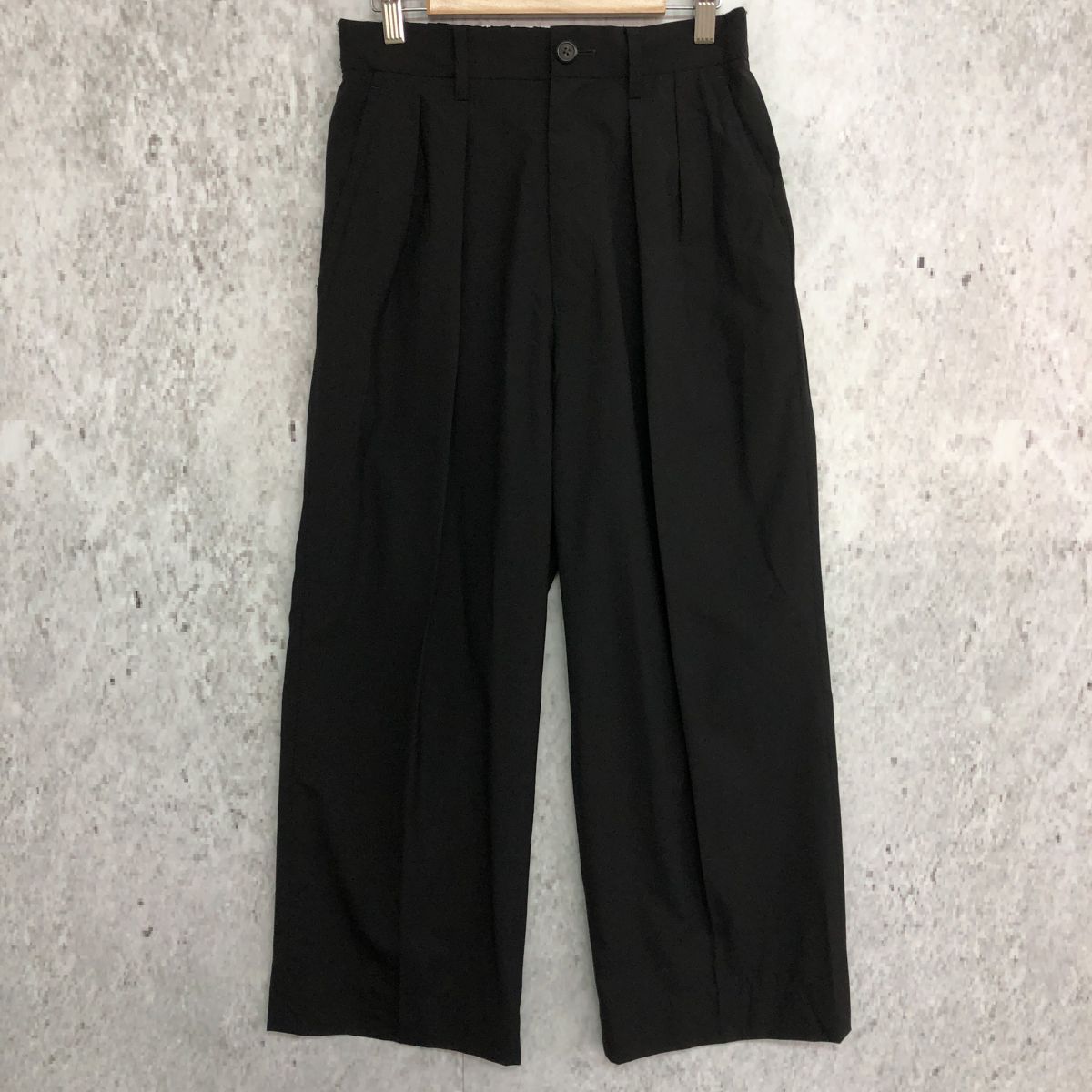 STUDIOUS ステュディオス タック センタープレス ワイド パンツ