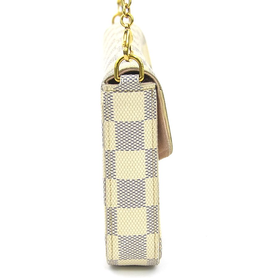 ルイ ヴィトン LOUIS VUITTON チェーンウォレット ダミエ アズール ポシェット フェリシー N40491
