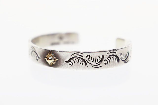 アリゾナフリーダム ARIZONA FREEDOM K18 SILVER 太陽神 唐草 バングル