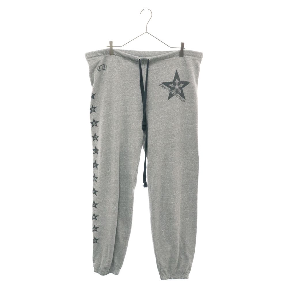 CHROME HEARTS (クロムハーツ) SWEAT PANTS STAR サイドスターロゴ スウェットパンツ グレー