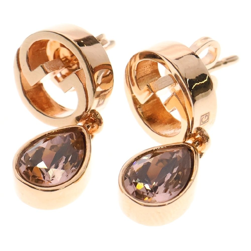 GUCCI (グッチ) Blondie クリスタルピアス ゴールド レディース - メルカリ