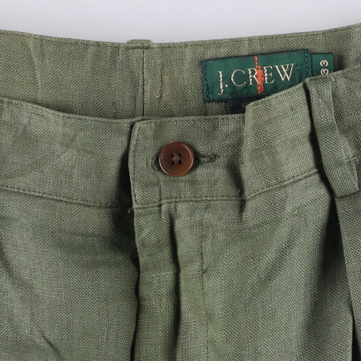 Ｊcrew ジェイクルー　90s ヴィンテージ　リネンスラックス 古着 90年代 ジェイクルー J.Crew ツータック リネンパンツ