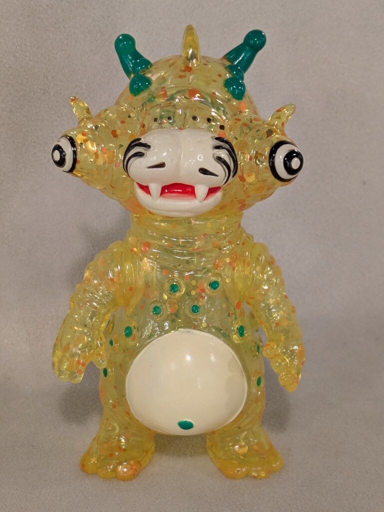 MAXTOY ミニソフビ怪獣倉庫シリーズ テツオン クリアイエロー成型 ラメ