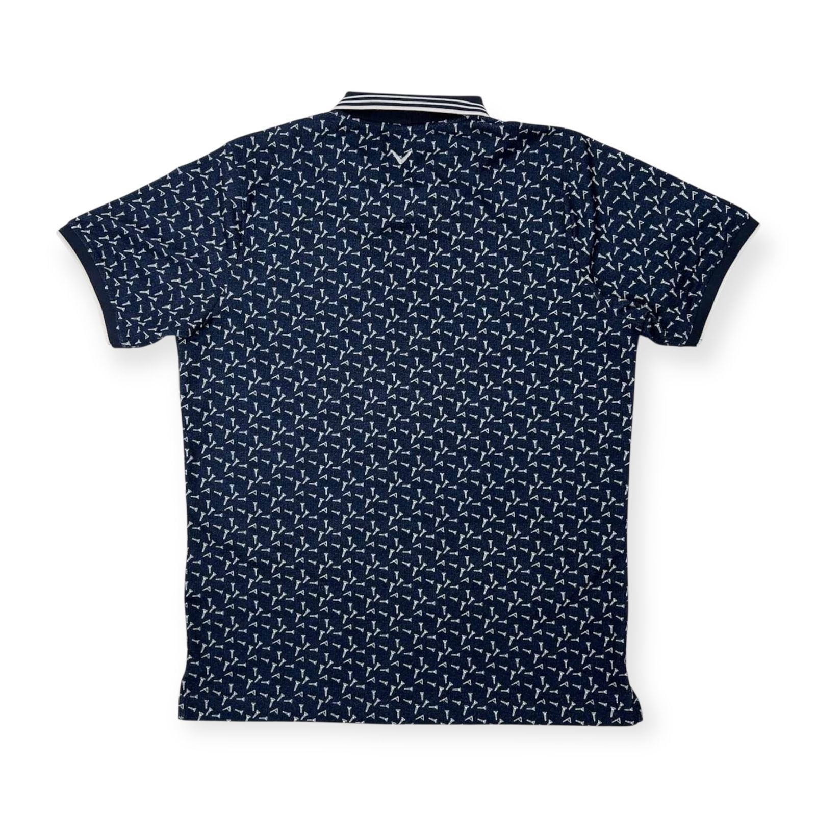 美品 Callaway キャロウェイ ゴルフ 総柄 半袖 ドライ ポロシャツ