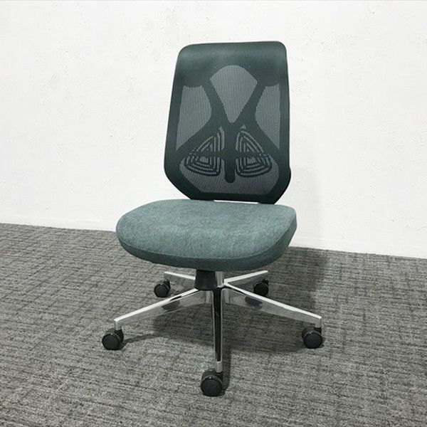 YS-1 メッシュ ランバーサポート付 オフィスチェア ダークグリーン