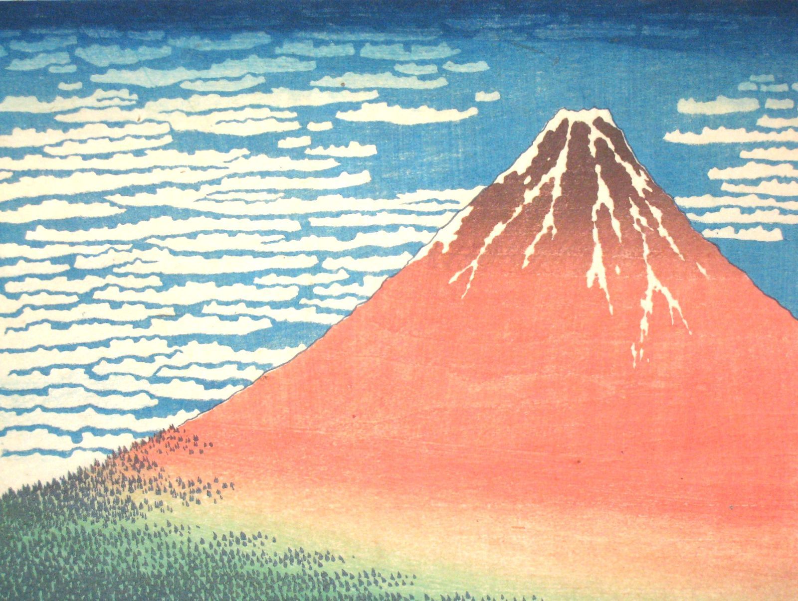 掛け軸 タペストリー　凱風快晴◆葛飾北斎 （工芸作品・新品) 掛け軸 タペストリー 凱風快晴◇葛飾北斎 （工芸作品・新品