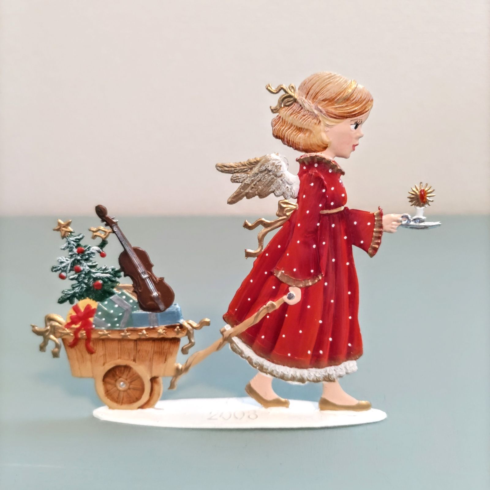 ドイツクリスマス 錫の贈り物の天使 RD スタンド 工芸品 シュヴァ
