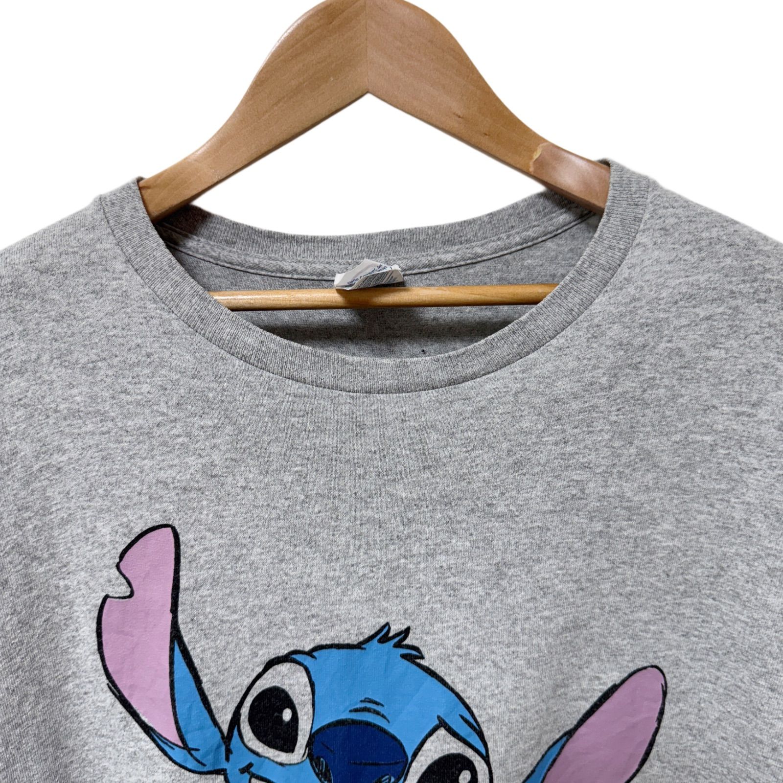 ヴィンテージ　ディズニー　Disney　リロ&スティッチ　00's古着　Tシャツ スティッチ Tシャツ XLサイズ グレー 00s LILO＆STITCH リロ