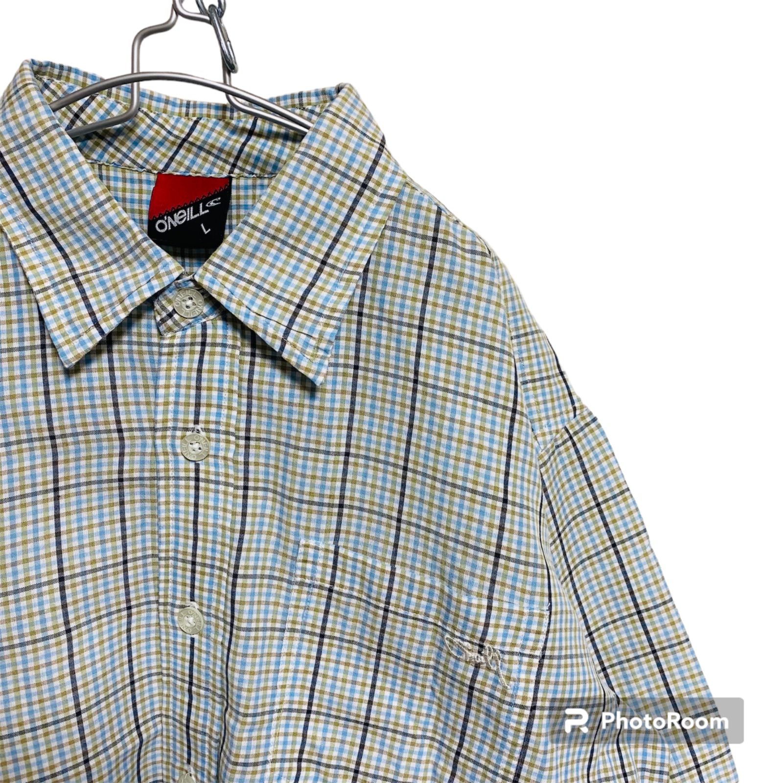 超希少】80s - 90s OLD ONEILL Logo Embroidery Check S/S Shirt L