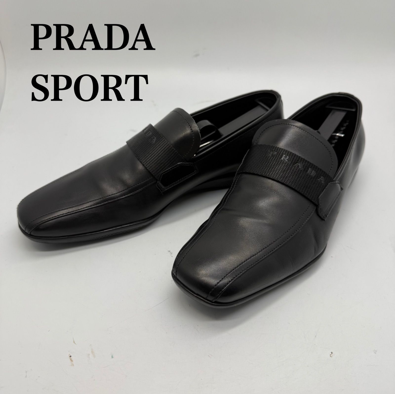 PRADA SPORT archive tech Leather Loafer UK6.5 1571 black