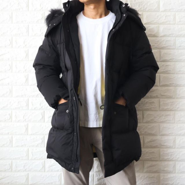 タトラス ダウンジャケット メンズ ファー ダウンコート ブラック 黒