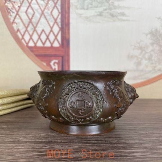 銅製 元宝開蓋招財進宝香炉 香道具 装飾品 工芸品 美術品 置物 銅製 元宝開蓋招財進宝香炉 香道具 装飾品 工芸品 美術品