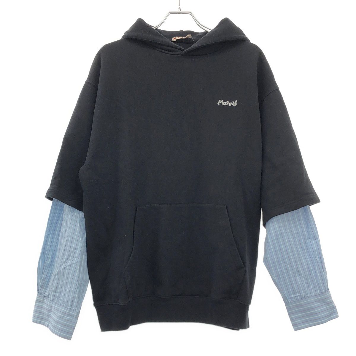 MARNI マルニ 22AW ロゴエンブロイダリーシャツレイヤードスウェット 