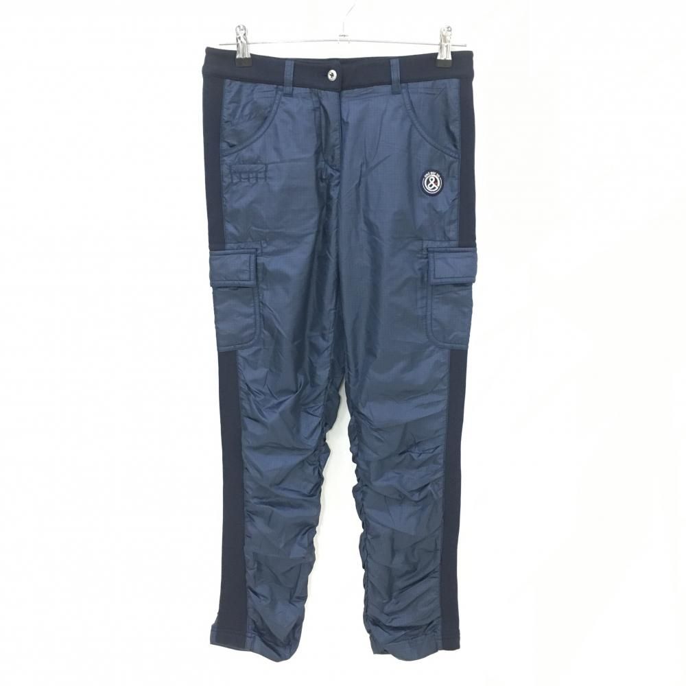 アンパスィ 中綿ベスト ネイビー 千鳥格子 レディース 美品