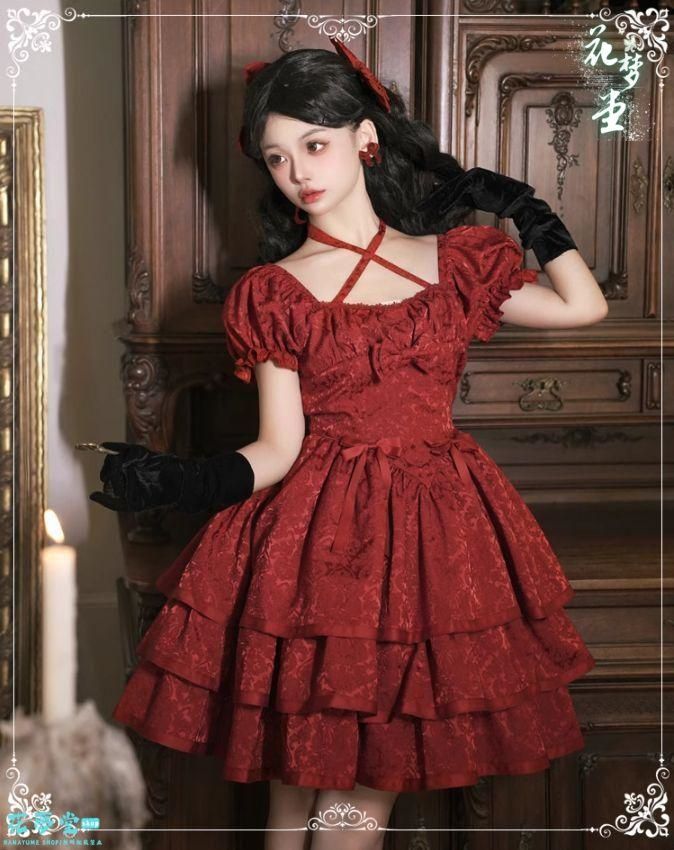 25年 ♥ドレス コスプレ ロリータセット 仮装 オリジナル 洋服 ロリータ ワンピース 撮影会 舞台 イベント 原野空間-250