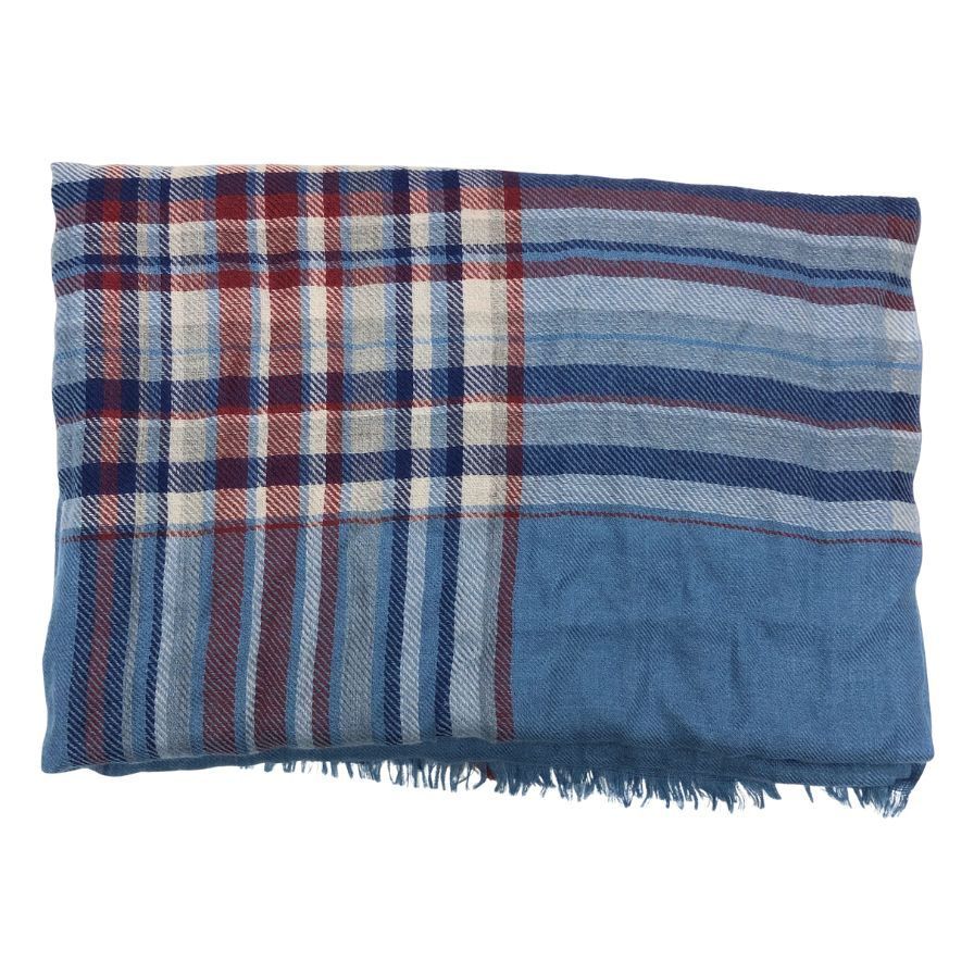 ロロピアーナ ストール シルク カシミア フリンジ ストライプ AFI9