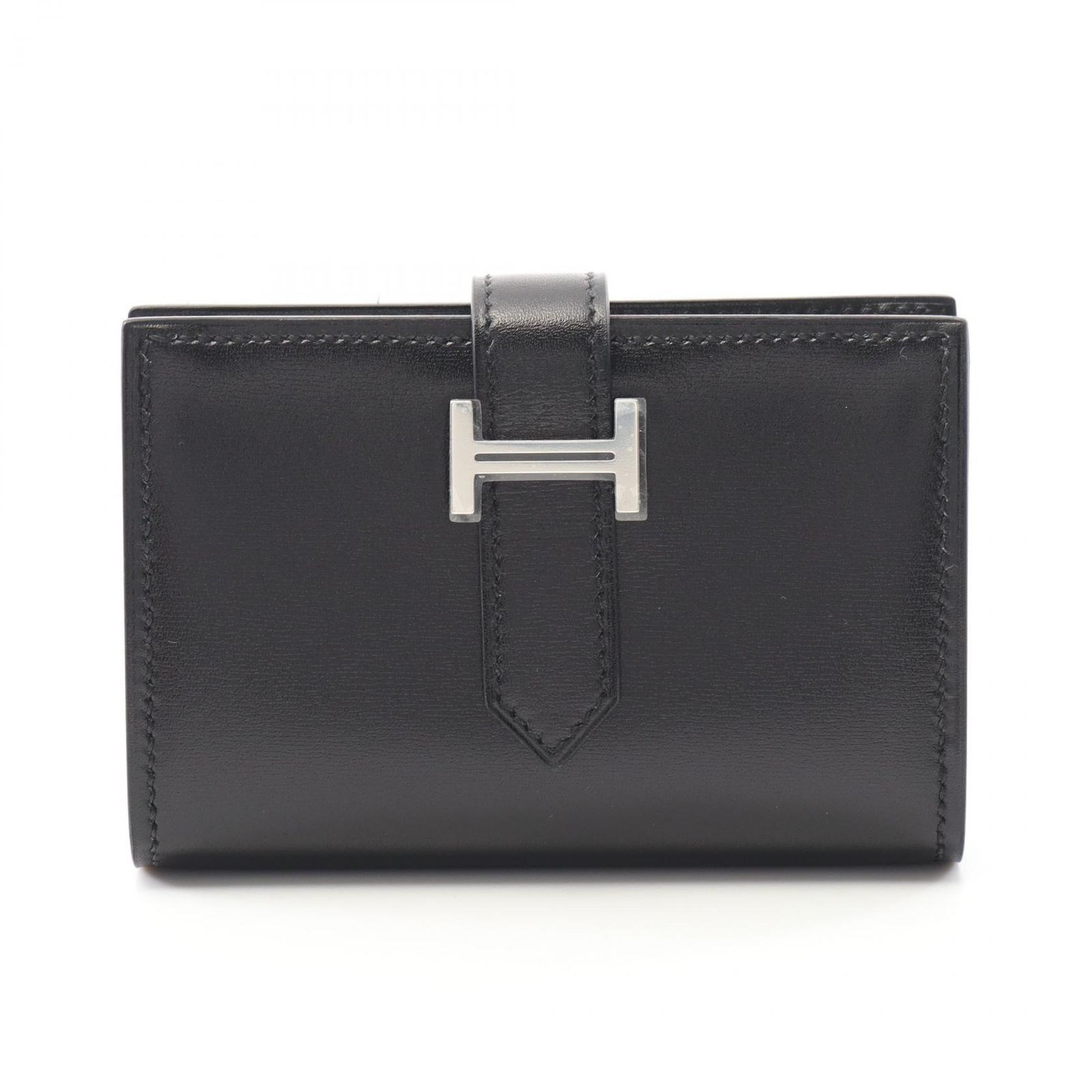 最安【ほぼ新品未使用】HERMES エルメス　ベアンミニ　　カードケース HERMES ≪ 新品 ≫ エルメス ベアン ミニ ゴールド シルバー金具 箱