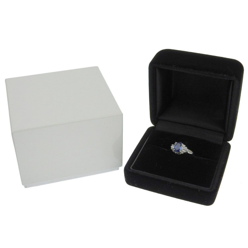 返品OK】0.996ct 天然サファイア リング 11号 Pt900 合計0.23ct 天然 