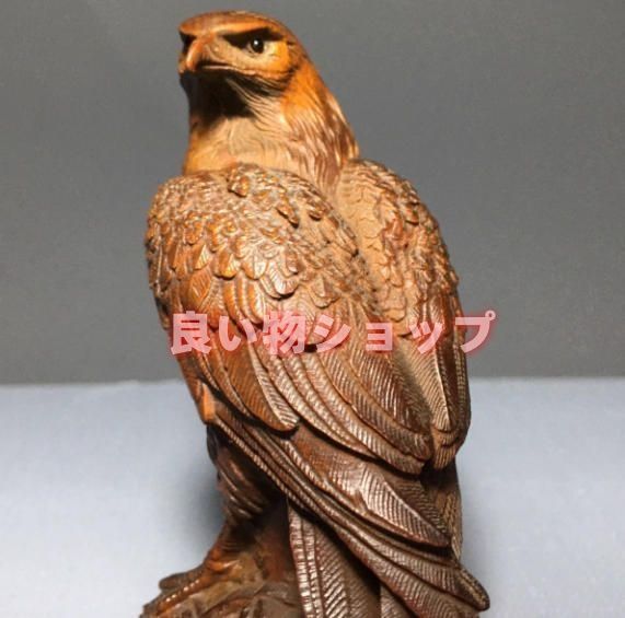 骨董雑貨コレクション老木彫り鷹の置物実木彫刻飛禽動物の家庭