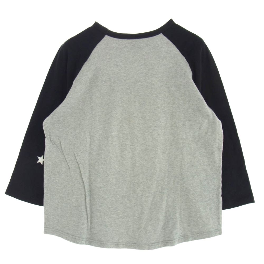 Stussy 七分袖カットソー グレー/ブラック Stussy ステューシー ラグランTシャツ 七分袖 S ホワイト