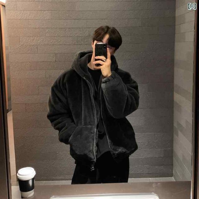 秋冬 メンズ 服 シンプル ファッション オシャレ 大人 かっこいい 大きいサイズ ストリート 紳士服 冬 ラムウール ジャケット コットンコート 韓国スタイル フリース ジャケット