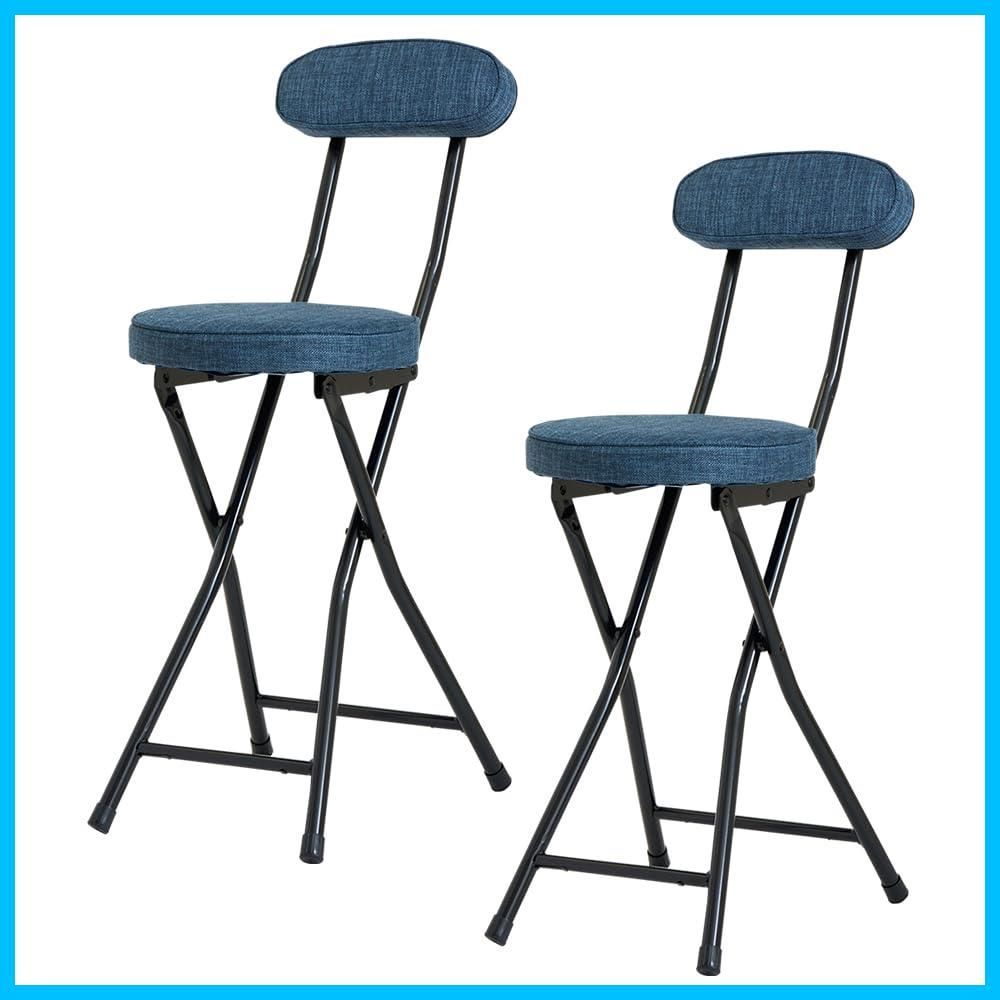 【在庫処分】折り畳みチェア 2脚セット ネイビー 折りたたみチェア OTCSR-77 アイリスプラザ 椅子 チェア 折り畳み 軽量 コンパクト おしゃれ シンプル イス ペア インテリア