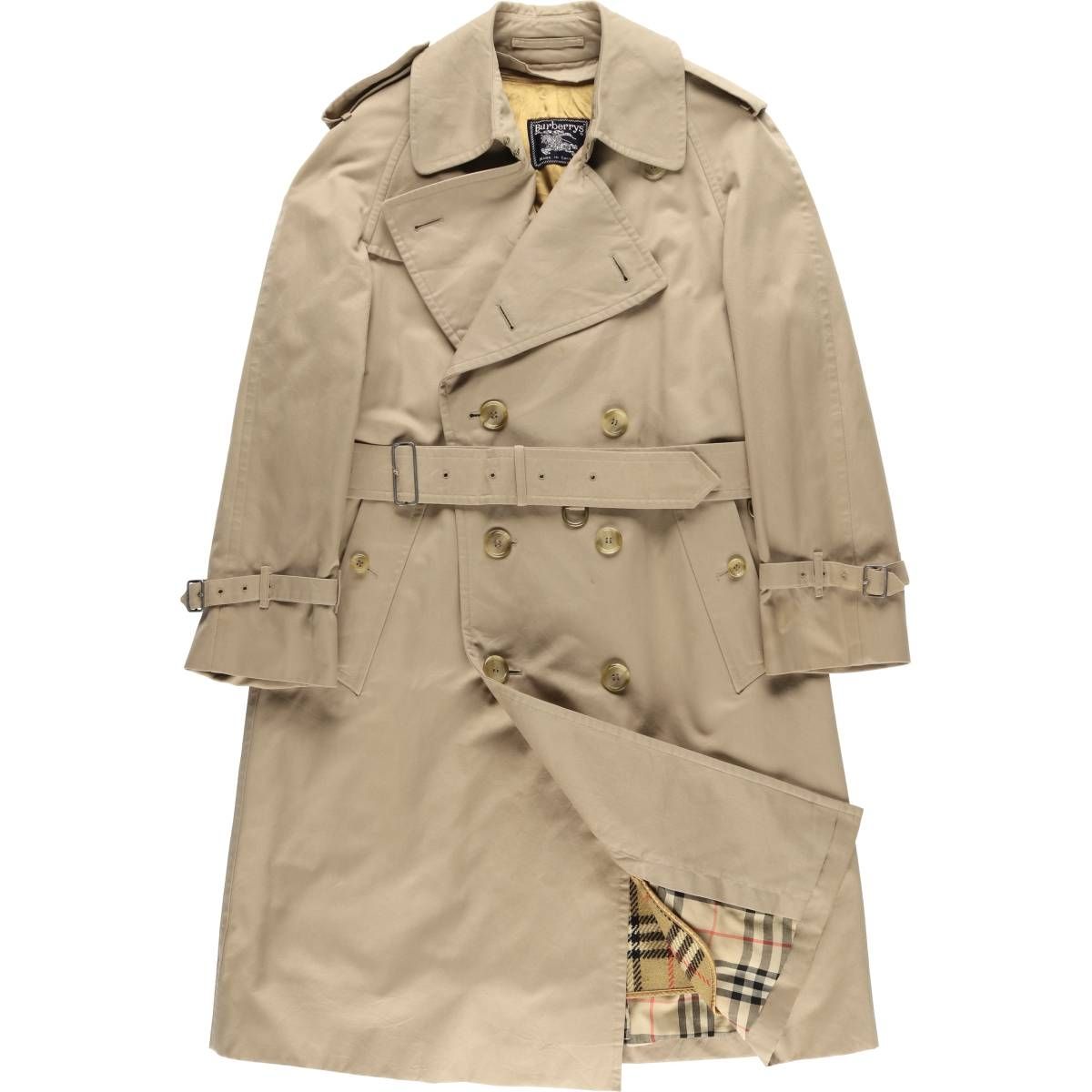 古着 80年代 バーバリー Burberry s トレンチコート 英国製 メンズL相当 ヴィンテージ|evb007401