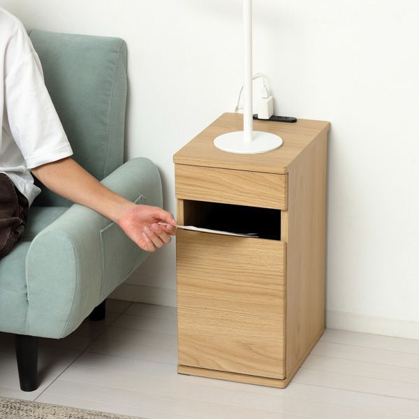 コンセント付ダストボックス ナチュラル