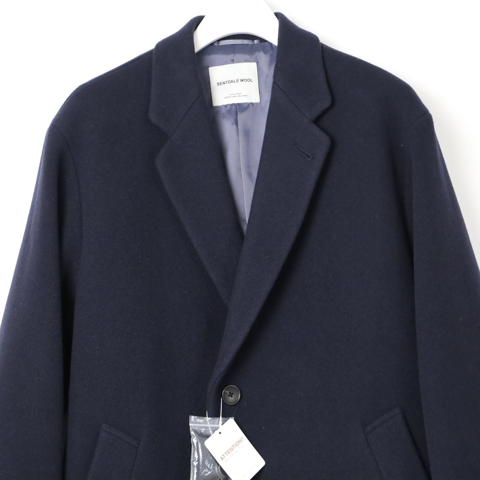 ユナイテッドアローズ グリーンレーベル チェスター ウールコート SENTDALE WOOL チェスターコート M 186