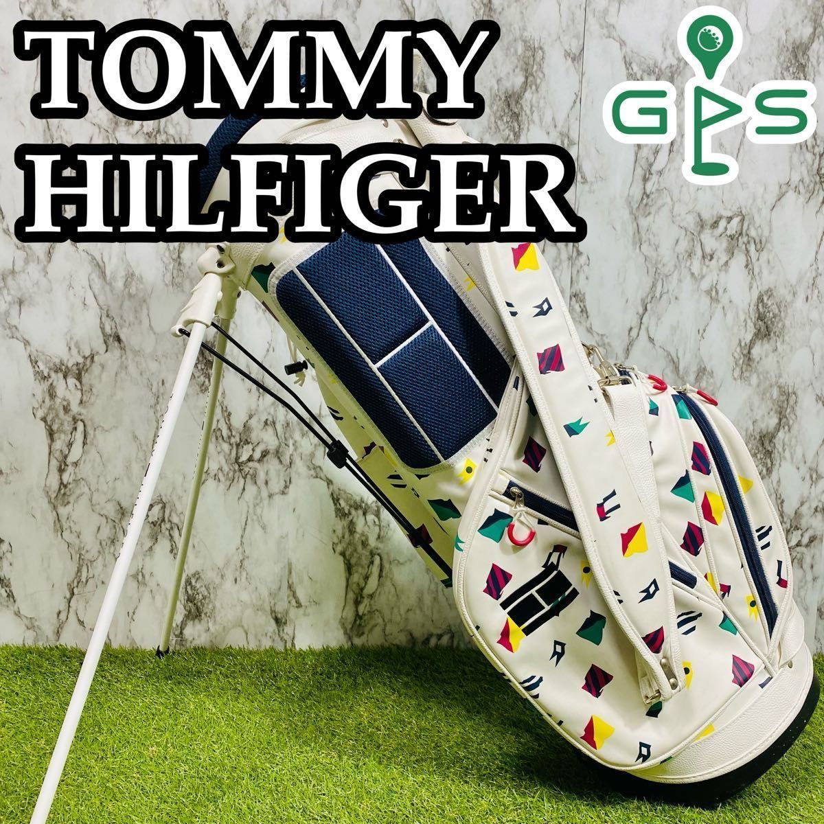 【良品】トミーヒルフィガー スタンド式 キャディバッグ 8.5型 3.2kg