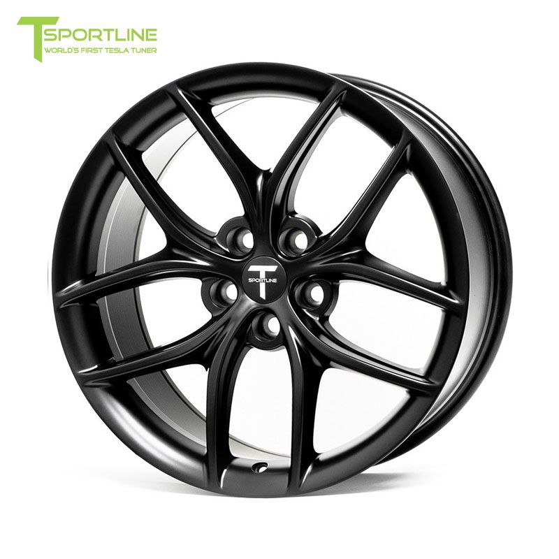 T5198585114SB T Sportline Tesla Model 3 19inch ティースポーツライン テスラ モデル 3 TS5 Flow Forged Tesla Wheel (Set of 4) 【Satin Black】