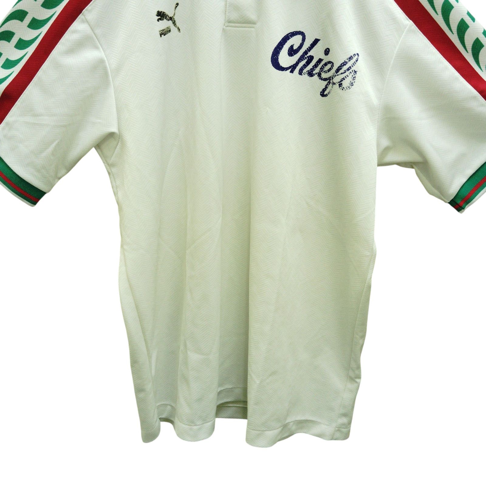 X09227 半袖ポロシャツ PUMA PXA663T Chiefsロゴ入り 白 緑 赤