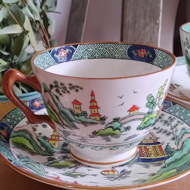 クラウン スタッフォードシャー Crown Staffordshire チャイニーズ ウィロー CHINESE WILLOW カップ & ソーサー  csta-cs-003 ヴィンテージ - メルカリ