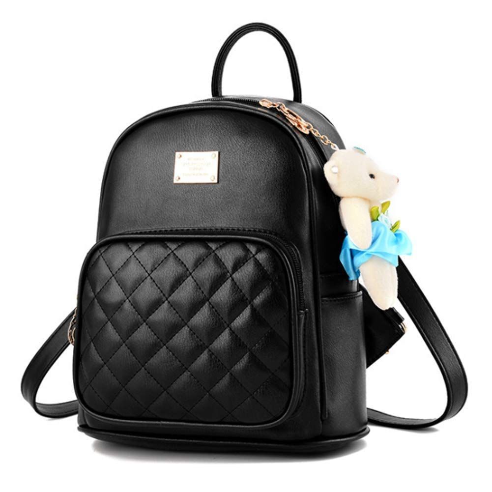 Color:ブラック [FUPUONE] リュックサック ショルダーバッグ ミニリュック ハンドバッグ 女の子 3way 6color (ブラック)