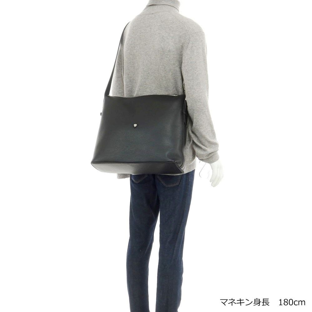 CHAMBORD SELLIER ショルダーバッグ ブラック サイズ：表記無し (EC) 美品シャンボールセリエ ロシュ レザー ショルダーバッグ ダークグレー