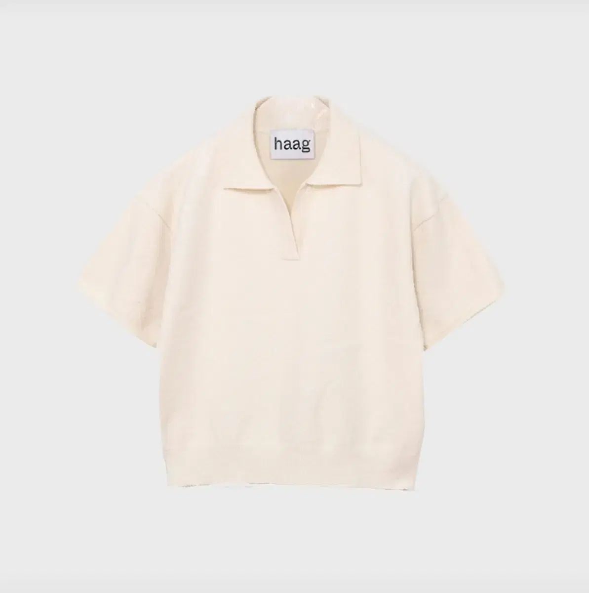 haag ヘイグ haag サマー ブークレ 半袖ポロシャツ ニット