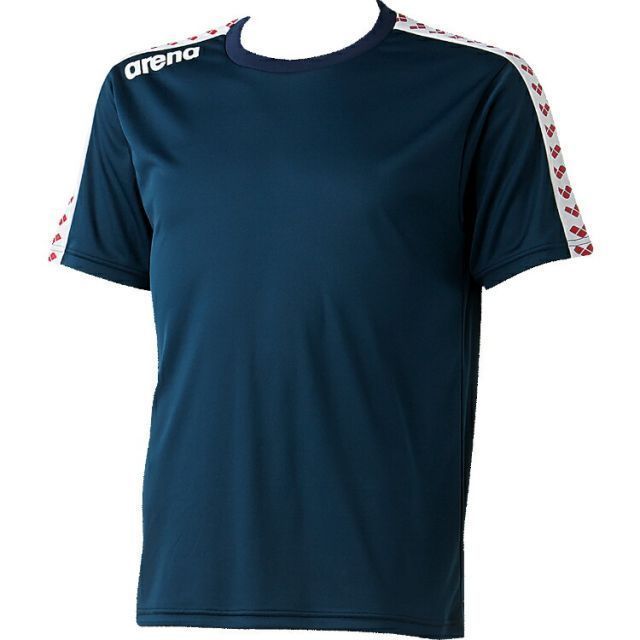 arena アリーナ チームラインTシャツ ダークネイビー Mサイズ ARN-6331 DNY | スポーツ スポーツ用品 水泳 スイミング スイマー プール トレーニング ウェア 衣料品 チームウェア メンズ ジャージ 